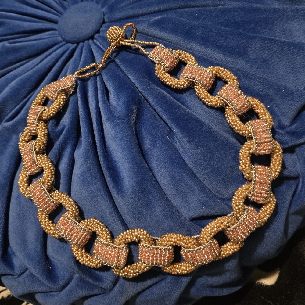 Vintage Glass Bead Chain Necklace - Picture 1 of 3